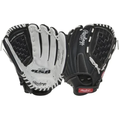 Image of Rawlings Softball Series Glove, Basket Web, 13 inch, Right Hand Throw, Black/Gray, Model:RSB130GB 6/0 BSK/NFC