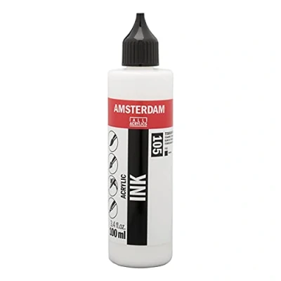 Image of Amsterdam Acrylic Ink Bottle 100 ml Titanium White 105 (17211050)