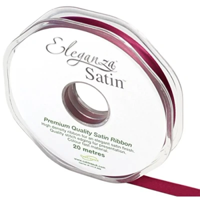 Image of ELEGANZA Double Faced Satin 10mm x 20m Burgundy No.17