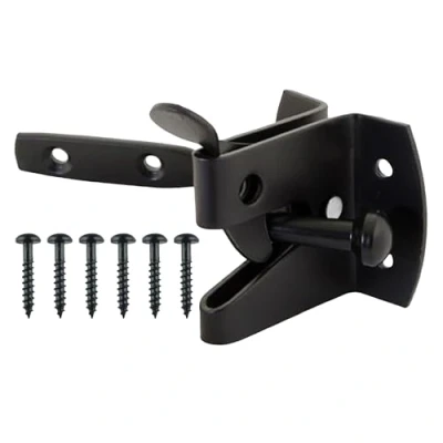 Image of Haven Heritage Black Auto Gate Latch, Door Catch Lock, Latches, Garden Latches &amp; Catches, Shed Fixings Latch