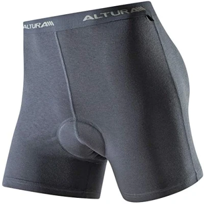 Image of Altura Tempo Liner Shorts Grey, Medium/Men Cycling Cycle Under Boxer Pant Waist Short Padding Padded Chamois Pad Road Mountain Bike Bicycle Ride Wear Saddle Seat Sore Relief