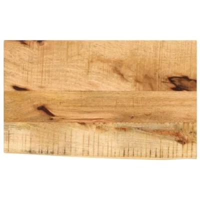 Image of vidaXL Table Top 40x30x2.5 cm Live Edge Solid Mango Wood Rustic Brown Replacement Tabletop for Home &amp; Office Use