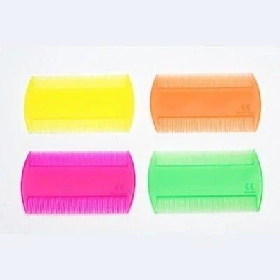 Image of Neon Durable Double Sided Nit Combs for Head Lice Dectection Comb Kids Pet Flea[Green]