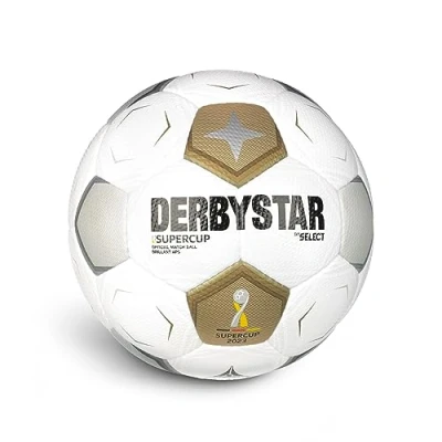 Image of Derbystar Unisex Adult Supercup Brillant APS v23 Football, White, 5