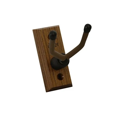 Image of Ukulele Hanger Wooden Wall Mount Made in the USA or Mandolin Black Walnut String Swing CC01UK BW