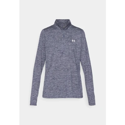 Image of Under Armour TECH 1/2 ZIP Twist Long sleeved top, Women&#039;s, Size: Small, Midnight navy/white
