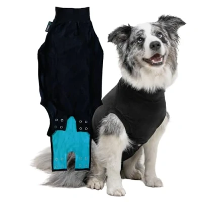 Image of Suitical Recovery Suit Dog, Medium Plus, Black