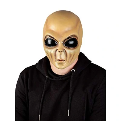 Image of Wicked Costumes Adult Latex Alien Mask Halloween Fancy Dress Accessory