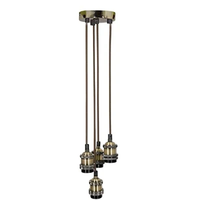 Image of Lyyt Quadruple Vintage Light Fitting E27 Antique Brass
