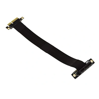 Image of KALEA INFORMATIQUE Expansion riser for PCI Express x4 port to PCIe with 3.0 compatible flexible shielded ribbon cable. Total length 23cm