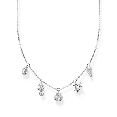 Image of THOMAS SABO letter Q necklace, gold plated silver with zirconia, KE2256 414 14