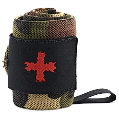 Image of Harbinger Red Line 18 Inch Weightlifting Wrist Wraps for Men and Women (Pair), Camo