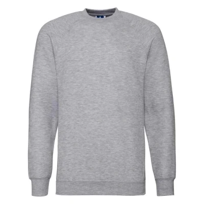 Image of Russell Athletic Mens Raglan Sweatshirt (Light Oxford) Grey Size Small