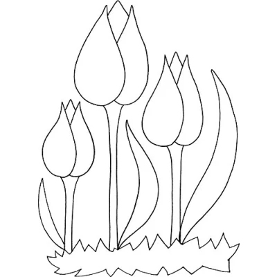 Image of Lindsay Mason Designs LM Zendoodle Tulips Clear Stamp