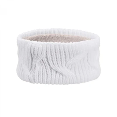Image of Under Armour Women&#039;s Headbands Ua Halftime Fleece Headband, Wht, 1373102, OSFM