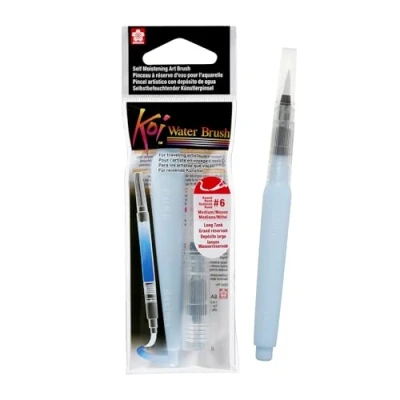 Image of Sakura Koi Waterbrush Long Barrel Medium Tip, Beige