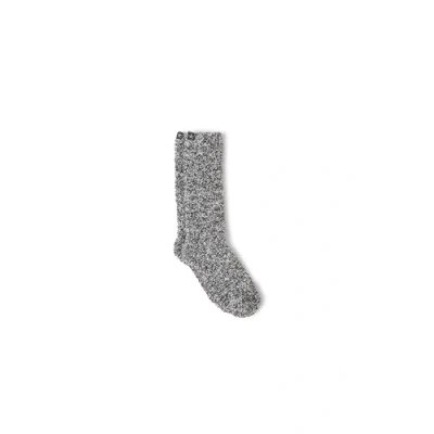 Image of Barefoot Dreams Women&#039;s CozyChic Heathered Socks, Slate Blue white, Large X