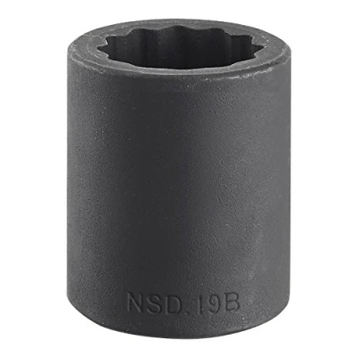Image of FACOM 1/2 Inch Impact 12 Point Socket Spanner 19 mm, Pack of 1, NSD.19B