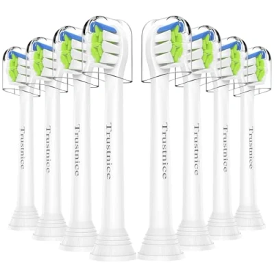 Image of Trustnice Toothbrush Heads for Philips Sonicare Brush Compatible with 4100 ProtectiveClean C2 W2 &amp; Snap on Modle, 8 Pack