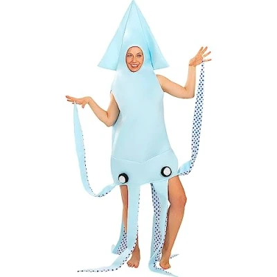Image of Funidelia Squid Costume for men and women Animals adults accessory fancy dress &amp; props Halloween, carnival parties Size Standard White