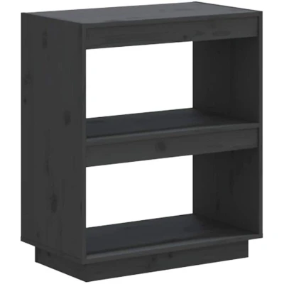Image of vidaXL Book Cabinet Grey 60x35x71 cm Solid Wood Pine
