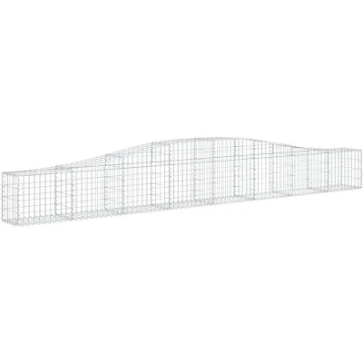 Image of vidaXL Arched Gabion Baskets 9 pcs 400x30x40/60 cm Galvanised Iron