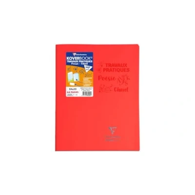 Image of Clairefontaine Ref 980420C Koverbook PP Stapled Laboratory Workbook (32 Sheets) A4 (210 x 297mm) in Size, Séyès Rulings, French Text Random Colour Cover