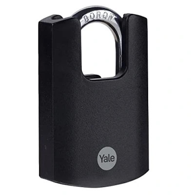 Image of Yale Y121B/40/125/1 High Security 40mm Brass Padlock Closed Boron Shackle 3 Keys