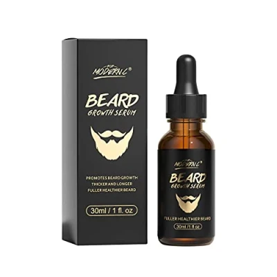 Image of Beard Growth Oil, Oil Biotin Serum for Men Stimulate Promote Hair Regrowth Facial Treatment Masculine Thick Male