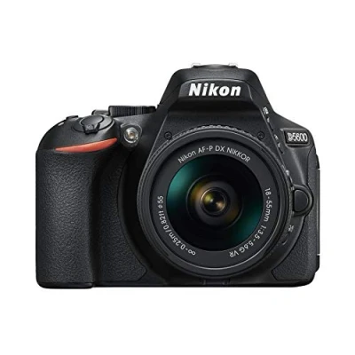 Image of Nikon D5600 + AF P 18 55 VR DSLR Camera Black (Renewed)