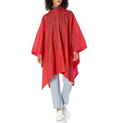 Image of totes womensRP1Unisex Rain Poncho Fashion Scarf Red One Size