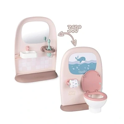 Image of Jouet pour enfant Smoby Baby Nurse Lavabo et toilettes Effet carrelage Accessoires inclus