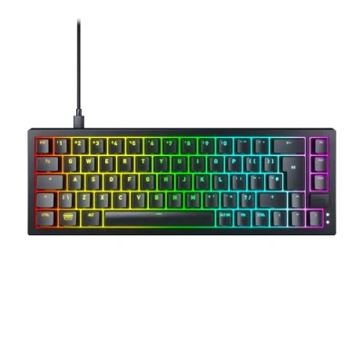 Image of CHERRY XTRFY K5V2 Compact, Mechanical 65 Percent Gaming Keyboard, UK Layout (QWERTY), Hot Swap MX2A RED SWITCHES, Black