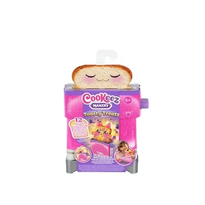 Image of Cookeez Makery Toasty Treatz Toaster With Scented Plush Make A Soft And Squishy Surprise Friend Pop in Bread See Up