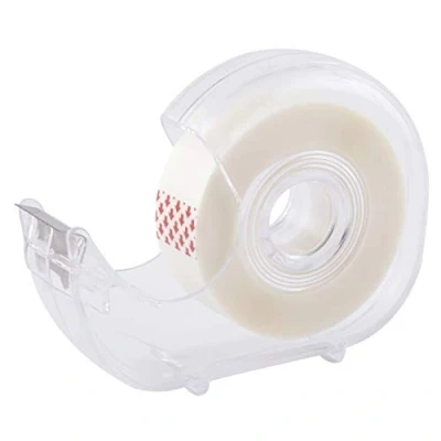 Image of D.RECT INVISIBLE Tape with Dispenser Transparent &amp; Matte Adhesive Film for Everyday Use Writable Copyable Functional User Friendly 19 mm x 33 m
