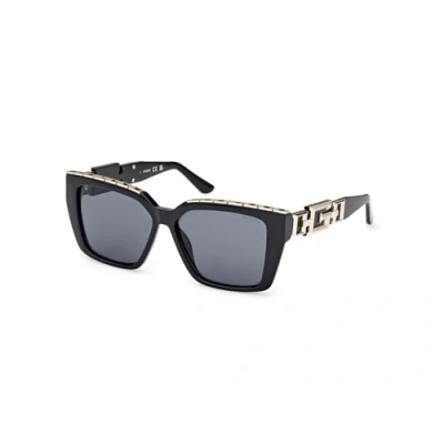 Image of GUESS Unisex&#039;s Gu7915 Sunglasses, Shiny Black, 55