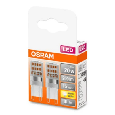 Image of OSRAM LED lamps, special, 1.9 W, Doppel Pack, G9 Base (Warm White)