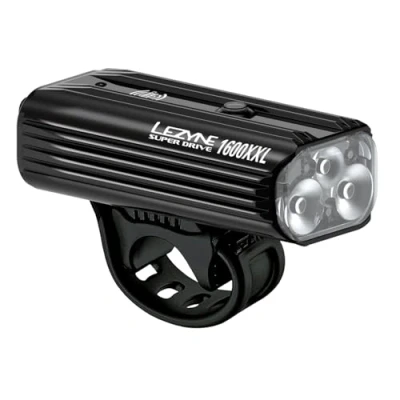 Image of LEZYNE Super Drive 1600 USB Rechargeable LED Bicycle Light Unisex Adult, Black, Size: One Size (Manufacturer&#039;s Size)