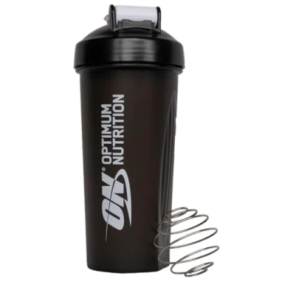 Image of Optimum Nutrition Shaker with Stainless Steel Mixing Ball, BPA and DEHP free, Dishwasher Safe, For Protein Powder, Workout Supplements Meal Replacement Shakes, Black, 600 ml