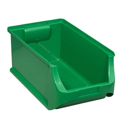 Image of Allit 456215 Size 4 Storage Bin, Green, 355 x 205 150 mm