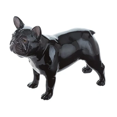 Image of John Beswick JBD89 French Bulldog Figurine, Earthenware, Black/Multi Colour, 11.5 x 4 9 cm