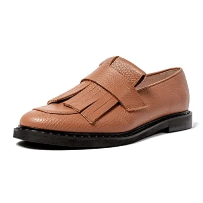 Image of L37 HANDMADE SHOES Women&#039;s Body Funk Loafer Flat, Brown, 2 UK