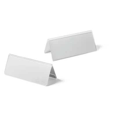 Image of Durable Table Place Name Holder For 61/122 x 150mm Card Pack of 10 Made From Strong Transparent Acrylic Perfect Conferences, Seminars, Reception Desks, etc.