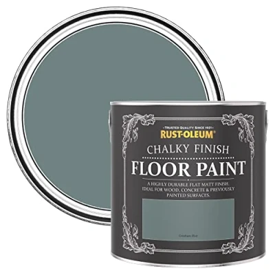 Image of Rust Oleum Blue Scratch Resistant Floor Paint in Matt Finish Gresham 2.5L