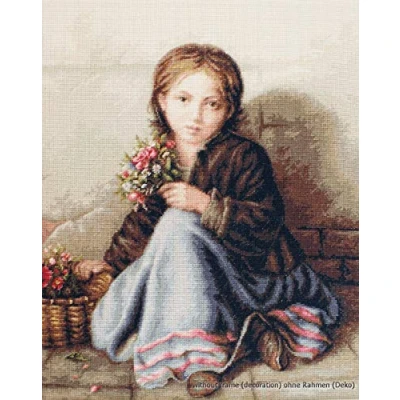 Image of Luca S Little Flower Girl Counted Cross Stitch Kit
