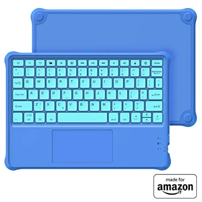 Image of Made for Amazon Kids Wireless Bluetooth Keyboard Blue, Fire HD 10 and Pro tablets