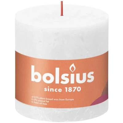 Image of Bolsius Pillar Candle Rustic Cloudy White 10 cm / ø