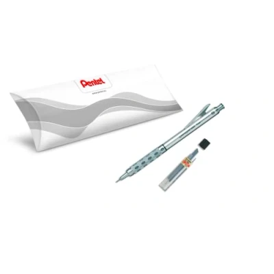 Image of Pentel GraphGear PG1015 A, 0.5 mm Metal Body Technical Mechanical Pencil + 1 Case of 12 Super C505 HB Hi Polymer Leads
