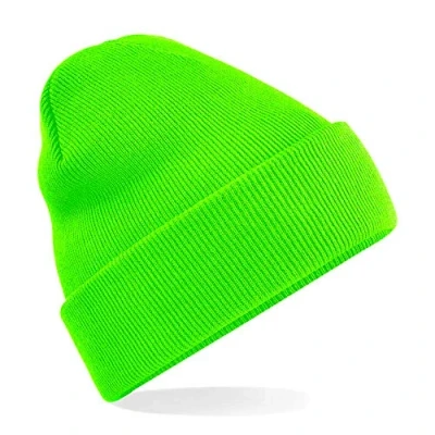 Image of Beechfield Original Cuffed Beanie Fluorescent Green