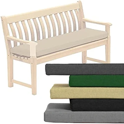 Image of Brillars Bench Cushion Pad Outdoor Garden Kitchen Furniture 4 Seater 170x52x6cm Sand Water Resistant Seat Foam Non Slip Waterproof Cover Patio Rattan Sofa Swing Hammock Rectangle Cushions